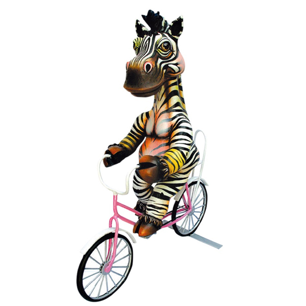 Zebra on Bicycle